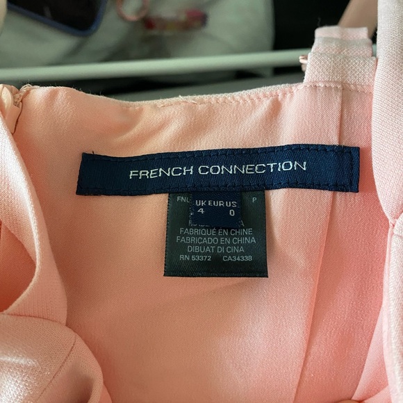French Connection peach pink mini dress size 0 - Picture 4 of 5